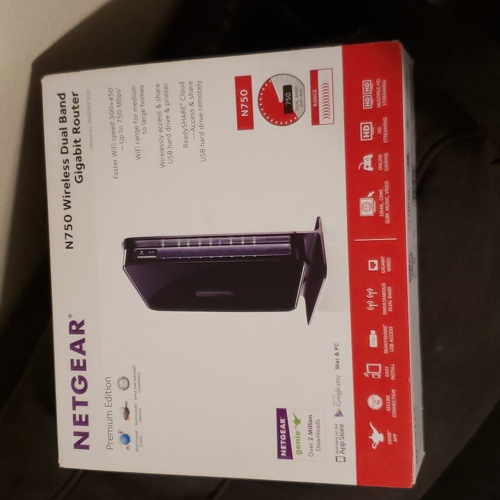 Netgear N750 dual band gigabit router